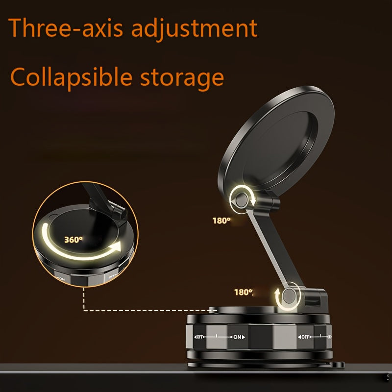 4pcs Magnetic Phone Stand Set - Including 1 Stand, 1 Magic Ring, 1 Cleaning Cloth And 1 Rubber Pad - N52 Strong Magnet, 360° Rotatable Adjustable Stand, Suitable for Desktop, Home And Office