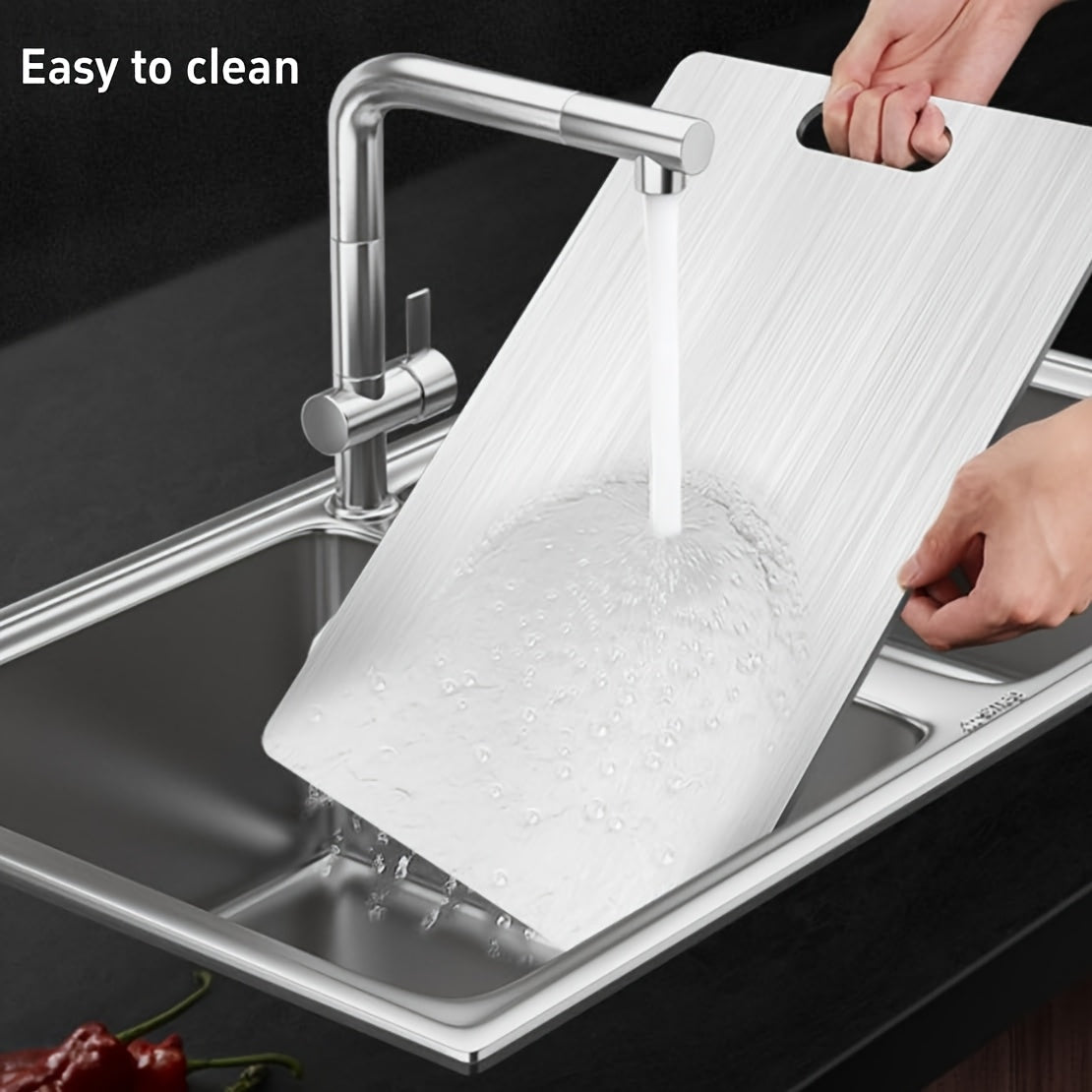 3pcs Premium Titanium Cutting Board Set - Durable, Double-Sided, Food-Safe Kitchen Boards in Large, Medium, Small Sizes with Handles for Efficient Chopping and Slicing, Kitchen Cutting Boards|Modern Kitchenware|Durable Kitche