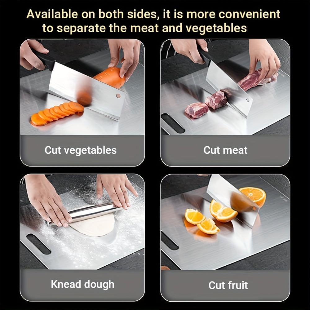 3pcs Premium Titanium Cutting Board Set - Durable, Double-Sided, Food-Safe Kitchen Boards in Large, Medium, Small Sizes with Handles for Efficient Chopping and Slicing, Kitchen Cutting Boards|Modern Kitchenware|Durable Kitche