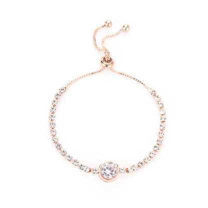 Luxury AAA Zircon Opal Clover Adjustable Bracelet For Women New Fashion Sparkling Gold Color Bracelet Wedding Jewelry Party Gift