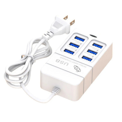 6-in-1 Surge Protector 6-Outlet Extender with 3 USB & 3 Type C Ports Power Strip Multi Plug Outlets Wall Adapter Spaced for Home