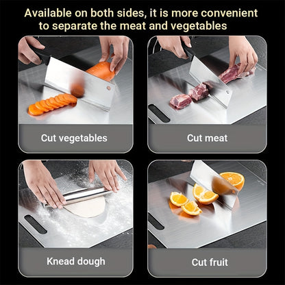 3pcs Premium Titanium Cutting Board Set - Durable, Double-Sided, Food-Safe Kitchen Boards in Large, Medium, Small Sizes with Handles for Efficient Chopping and Slicing, Kitchen Cutting Boards|Modern Kitchenware|Durable Kitche