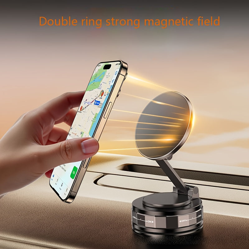 4pcs Magnetic Phone Stand Set - Including 1 Stand, 1 Magic Ring, 1 Cleaning Cloth And 1 Rubber Pad - N52 Strong Magnet, 360° Rotatable Adjustable Stand, Suitable for Desktop, Home And Office
